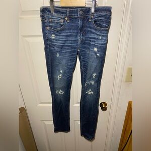 American Eagle AirFlex 360 Move-Free Ripped Skinny Jean Men’s Size 32x34